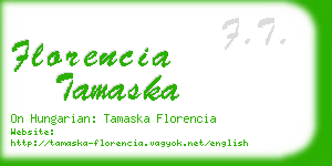florencia tamaska business card